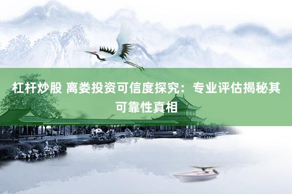 杠杆炒股 离娄投资可信度探究：专业评估揭秘其可靠性真相