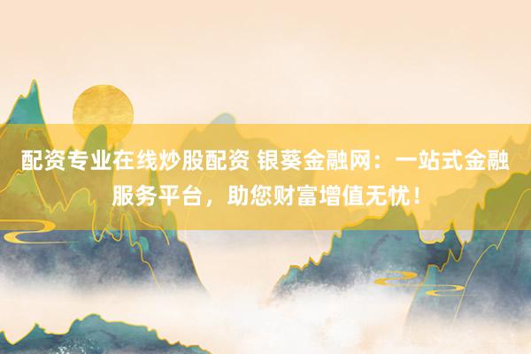 配资专业在线炒股配资 银葵金融网：一站式金融服务平台，助您财富增值无忧！