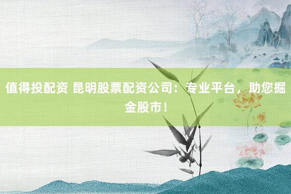 值得投配资 昆明股票配资公司：专业平台，助您掘金股市！