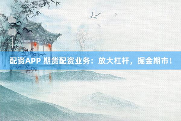 配资APP 期货配资业务：放大杠杆，掘金期市！