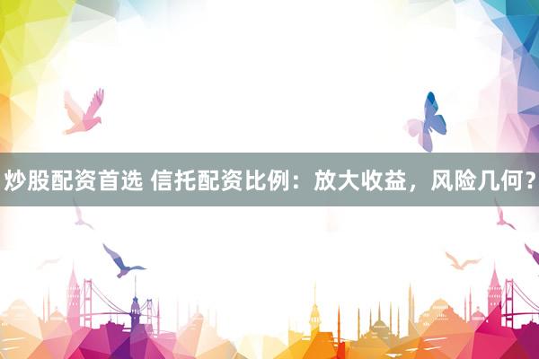 炒股配资首选 信托配资比例：放大收益，风险几何？