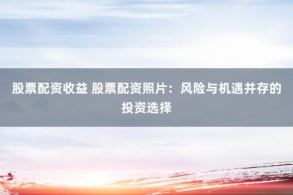 股票配资收益 股票配资照片：风险与机遇并存的投资选择