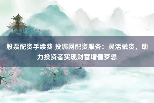 股票配资手续费 投哪网配资服务：灵活融资，助力投资者实现财富增值梦想