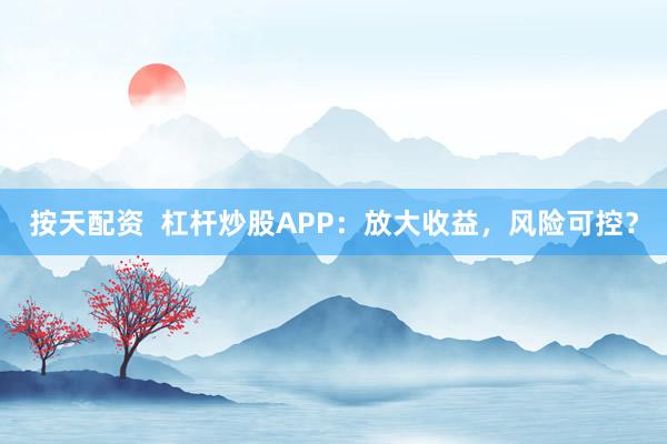 按天配资 杠杆炒股APP:放大收益,风险可控?