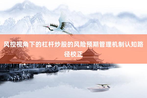 风控视角下的杠杆炒股的风险预期管理机制认知路径校正
