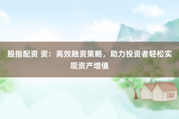 股指配资 资：高效融资策略，助力投资者轻松实现资产增值