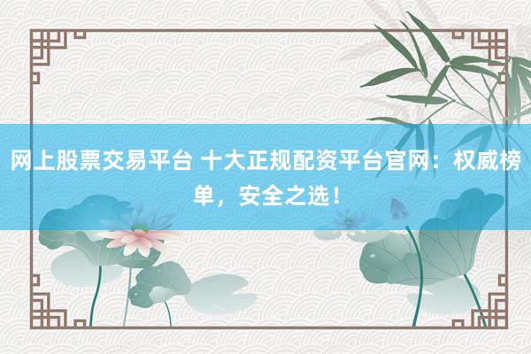 网上股票交易平台 十大正规配资平台官网：权威榜单，安全之选！
