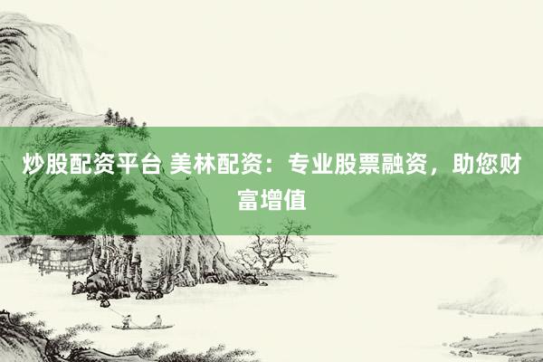 炒股配资平台 美林配资：专业股票融资，助您财富增值