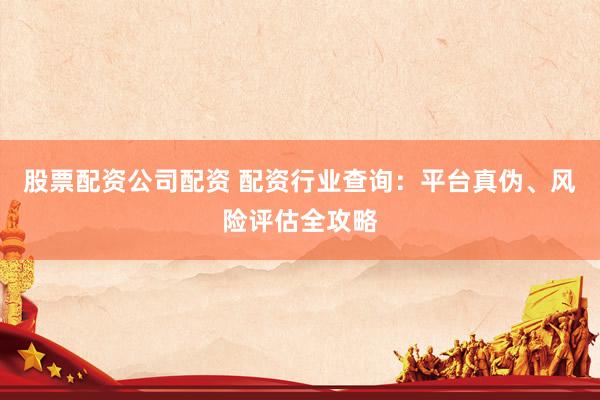 股票配资公司配资 配资行业查询：平台真伪、风险评估全攻略